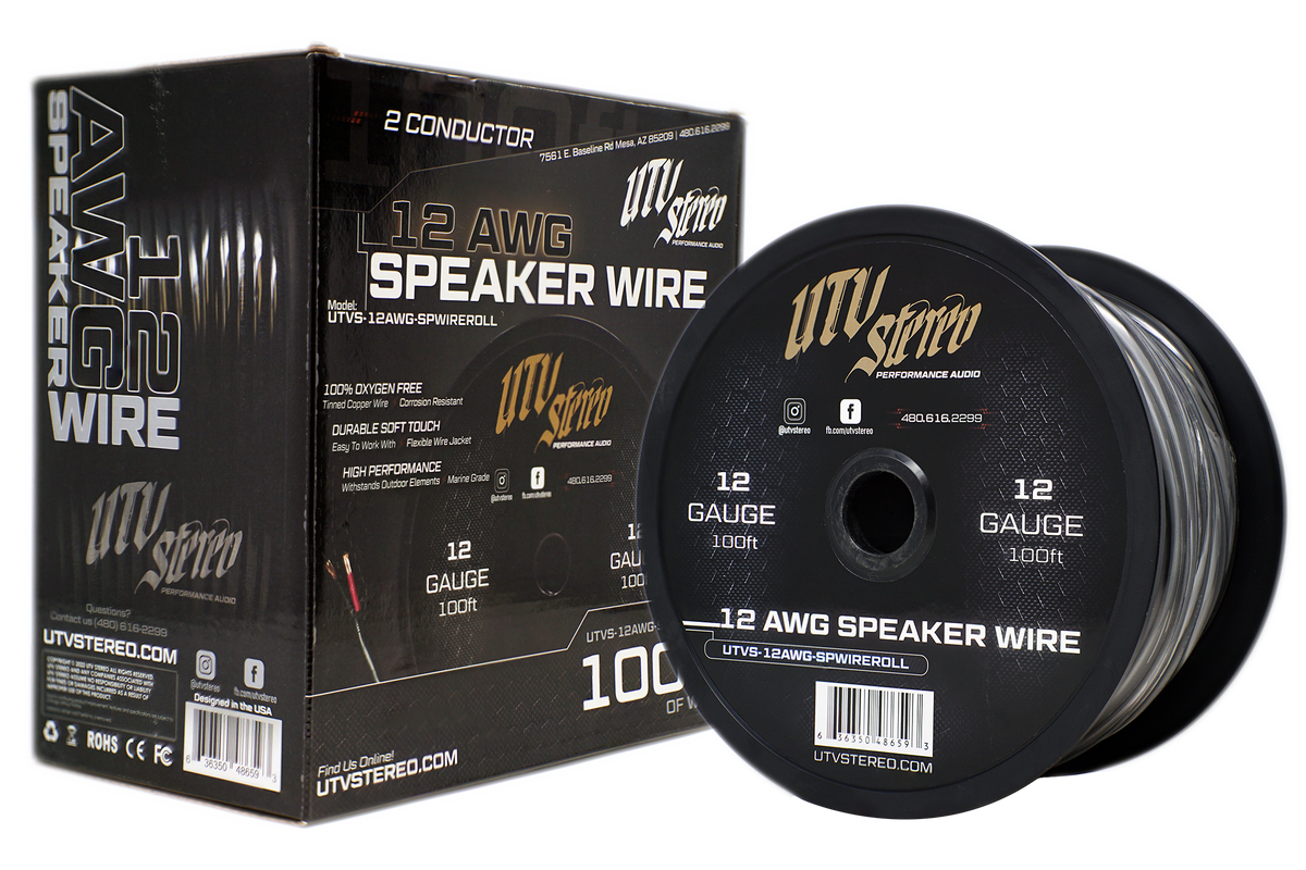 12 AWG Speaker Wire Roll - 12ft | UTVS-12AWG-SPWIRE-12