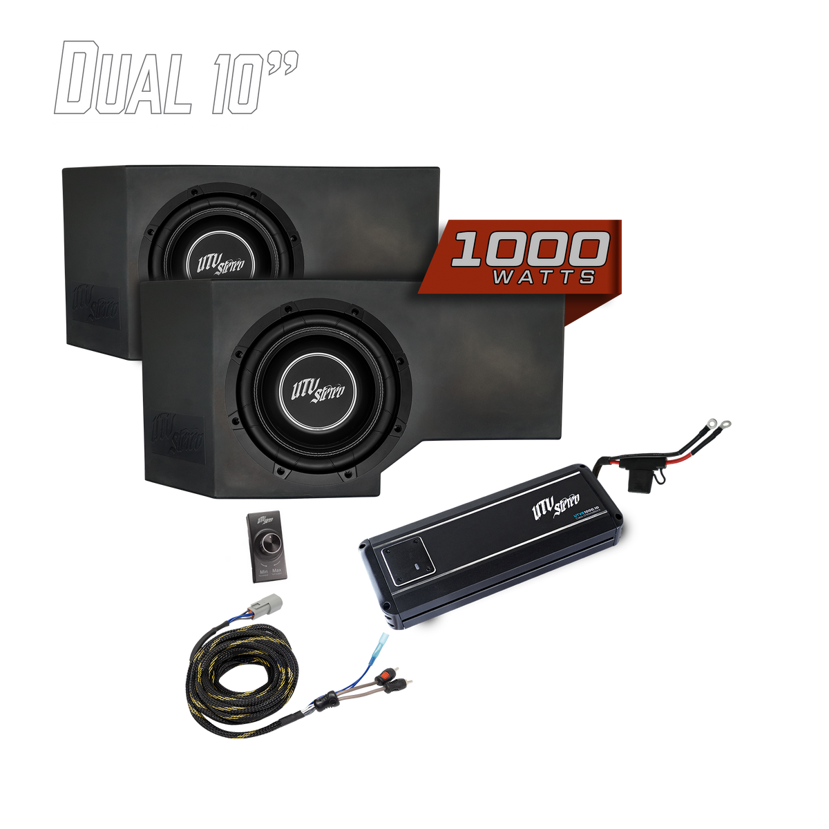 Can-Am® Defender HD11 1000W Dual 10" Subwoofer Kit | UTVS-DEF2-1000-2-GO