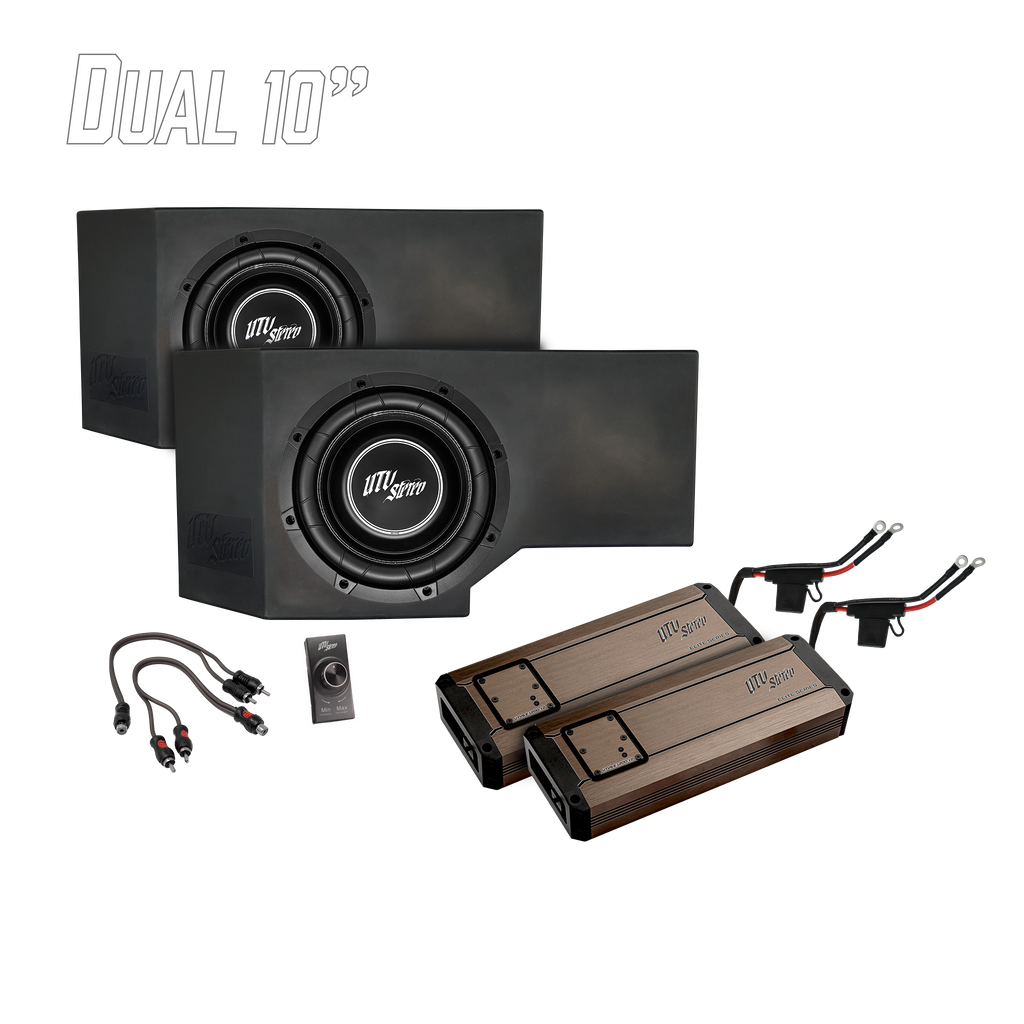 Can-Am® Defender HD11 2400W Dual 10" Subwoofer Kit | UTVS-DEF2-2400-2-GO