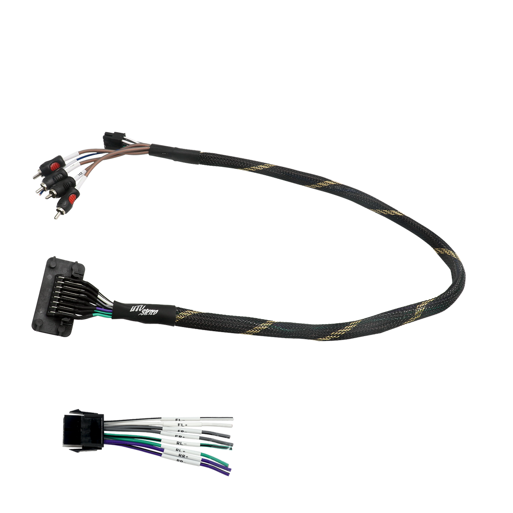 '20-'26 RZR® Pro Series Ride Command Front & Rear RCA Output + Speaker Wire & Remote | UTVS-PRO-RC-RCA-OUT