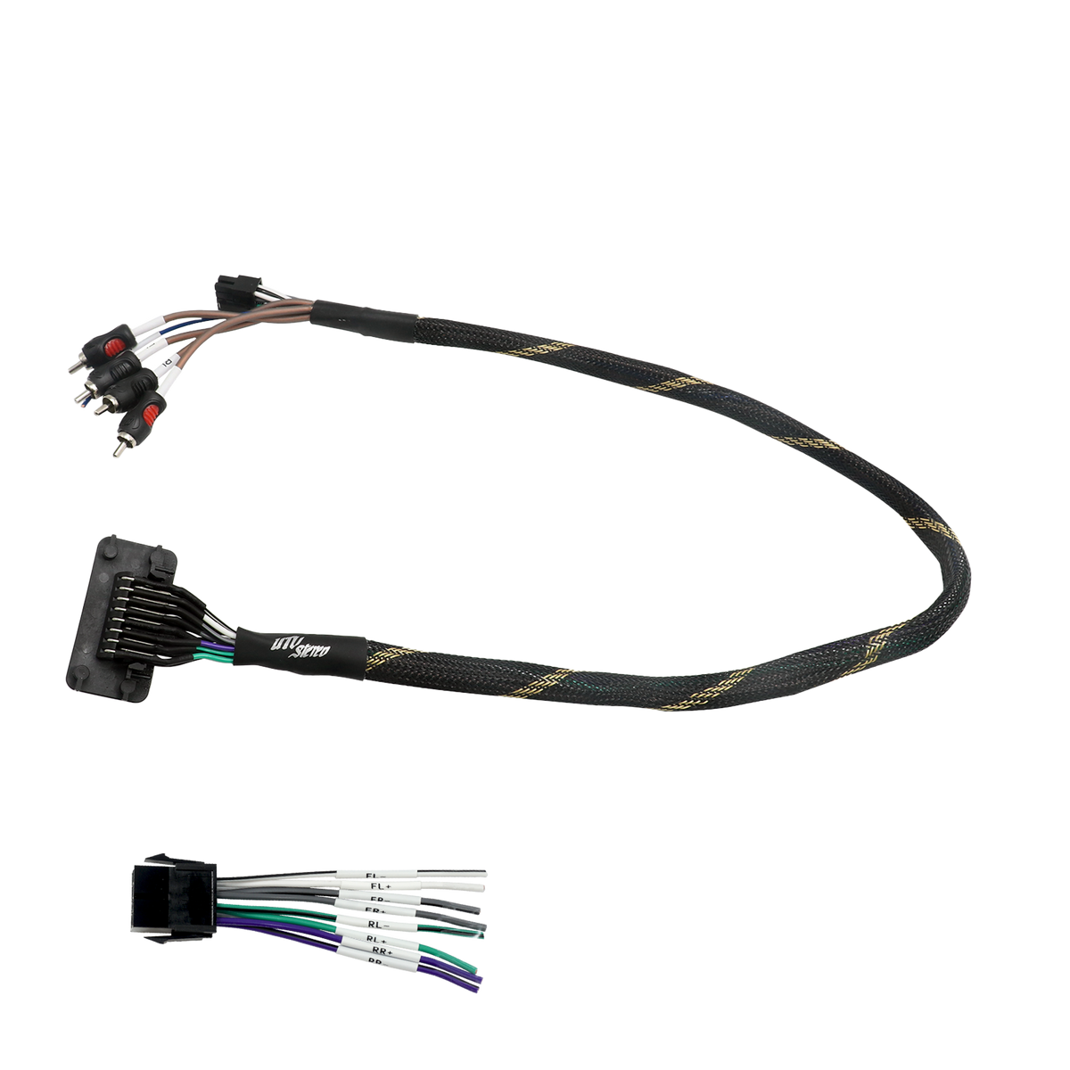 '20-'26 RZR® Pro Series Ride Command Front & Rear RCA Output + Speaker Wire & Remote | UTVS-PRO-RC-RCA-OUT
