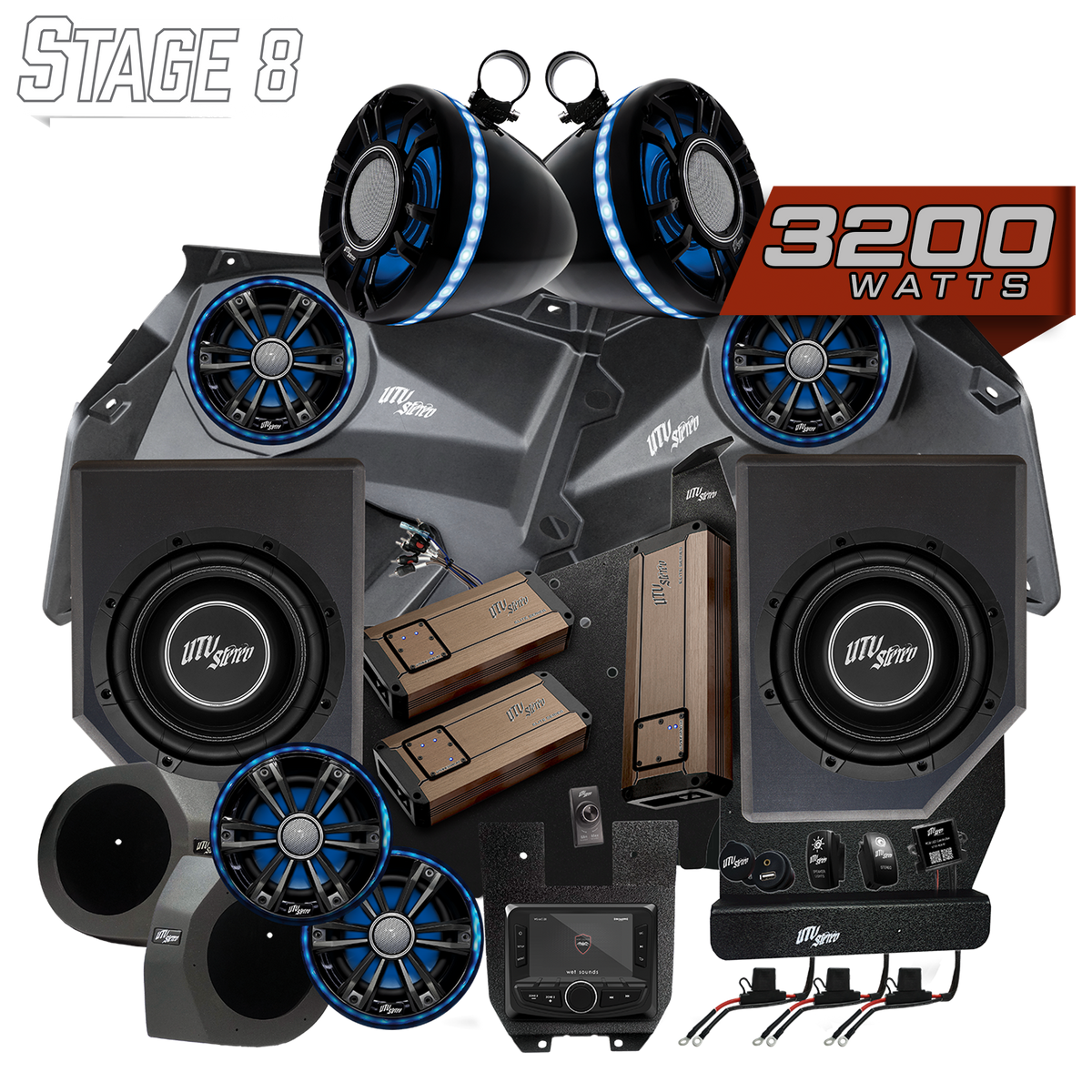 Can-Am® X3 Elite Series Stage 8 Stereo Kit | UTVS-X3-S8-E