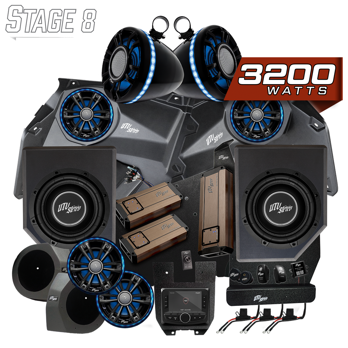 Can-Am® X3 Elite Series Stage 8 Stereo Kit | UTVS-X3-S8-E