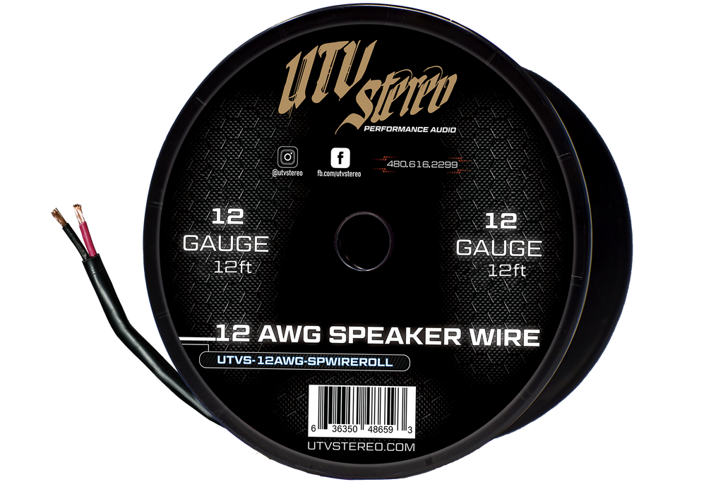 12 AWG Speaker Wire Roll - 12ft | UTVS-12AWG-SPWIRE-12